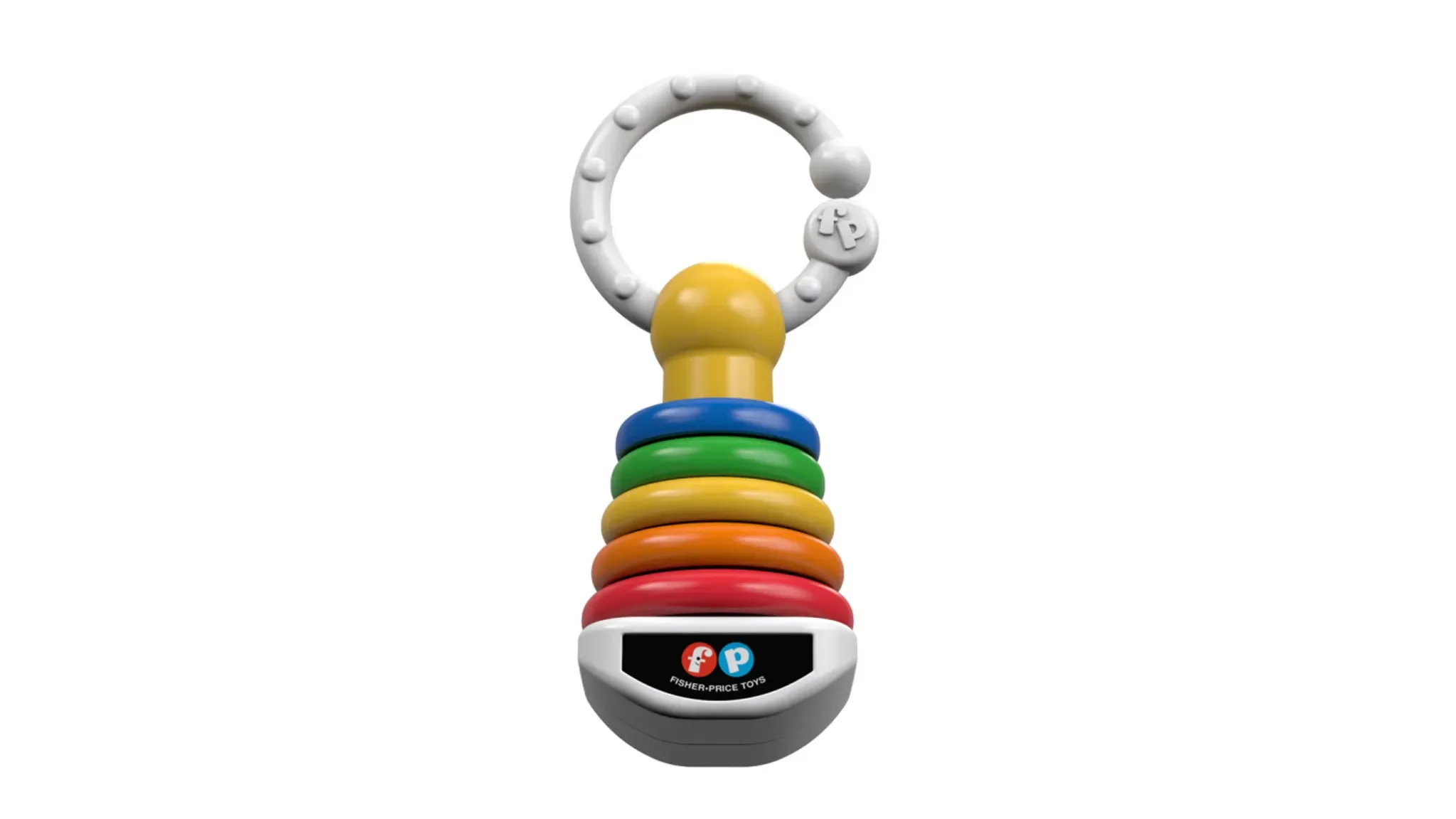 Farbring-Rassel – klassisches Babyspielzeug mit bunten Ringen
